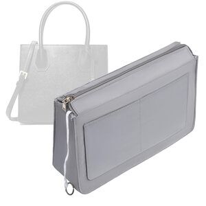 7112 Purse Organizer Insert with Zipper Hobo Handbags Shaper Insert 12